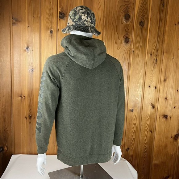 Nike Sportswear Full Zip Hoodie Sweatshirt Green Arm Spell Out Hoodie Mens Mediu - Picture 8 of 12